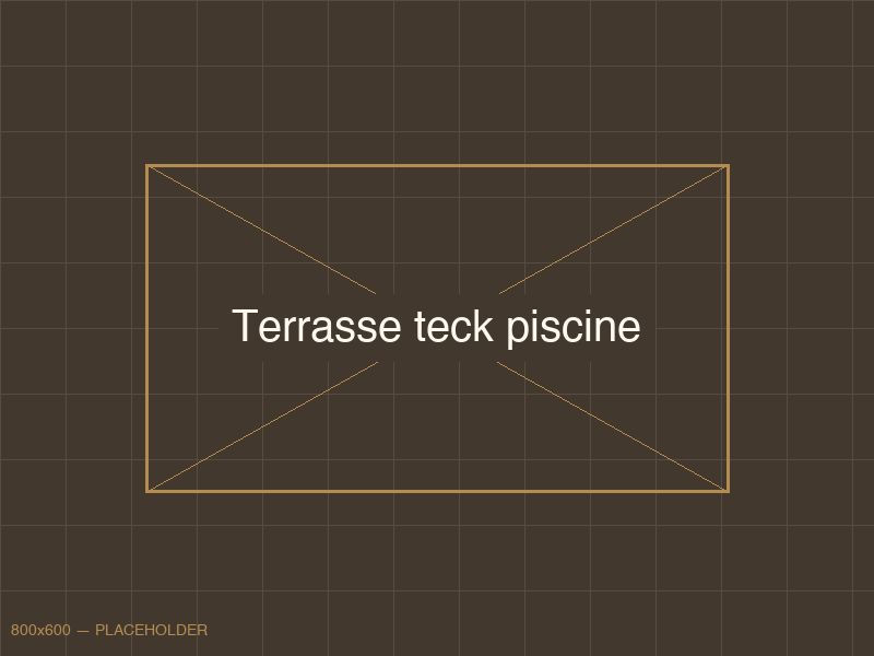 Tour de piscine en teck certifié à Seignosse